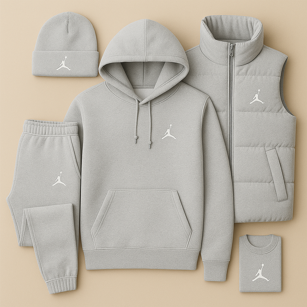 JRD Streetwear Set – Hoodie, Pants, and Vest